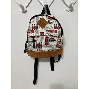 I Love London Mini Backpack Travel British England SOUVENIR Adjustable Straps